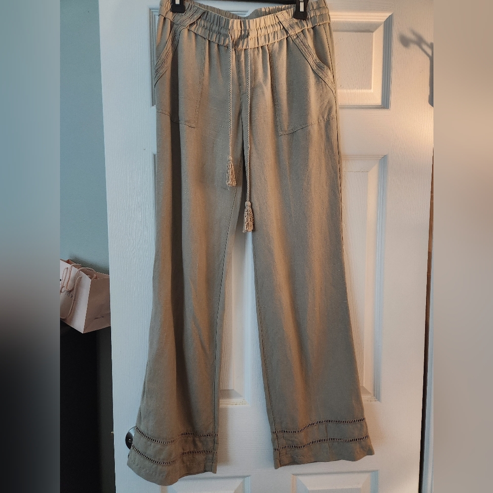 Democracy Sz S drawstring elastic waist pants